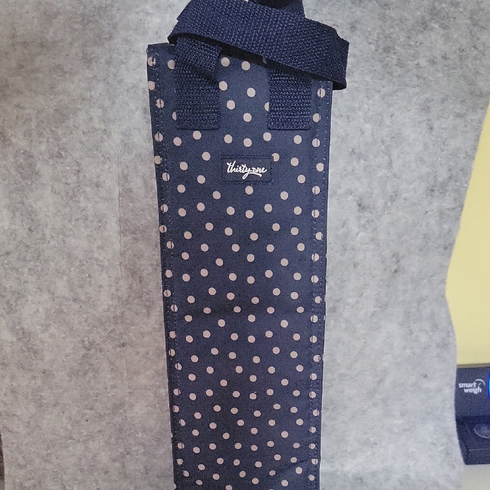 thirty-one Navy Dancing Dot Thermal Bottle Carrier NEW